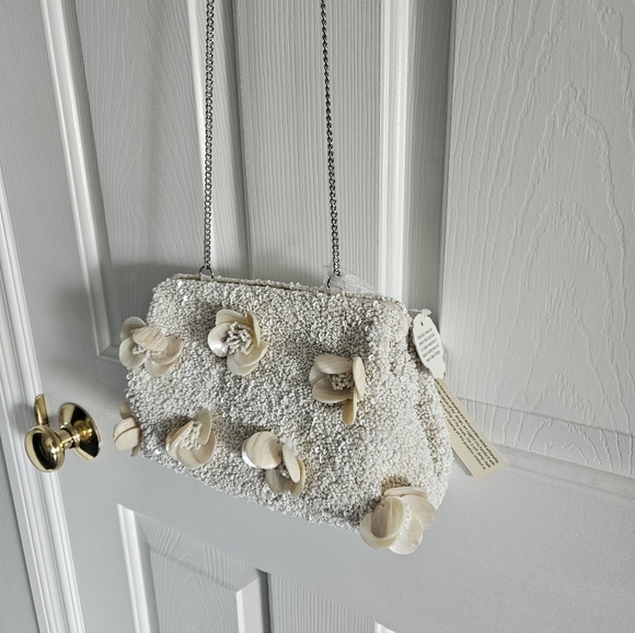 NWT Viral Made In India Beaded Kisslock Frame Crossbody Bag Purse - Picture 7 of 9